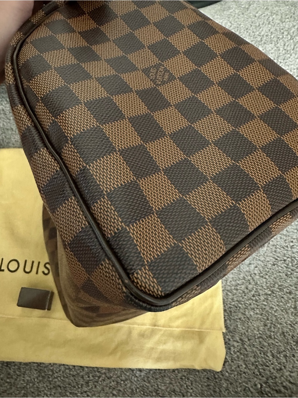 Louis Vuitton Damier Ebene Speedy 30 Duffel Bag in Brown - Picture 4 of 6